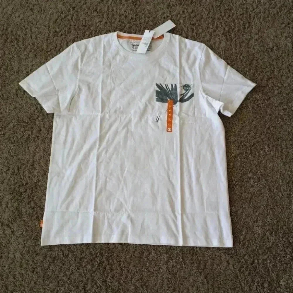 Timberland Regular Fit White Tee With Pocket Detail